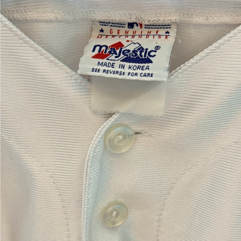 Majestic White Red Sox Baseball Jersey X-Large - Picture 5 of 5